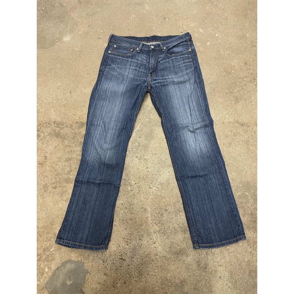 Levis 514 Jeans‎ Mens 34x32 Blue Medium Wash Straight Leg Zip Fly PC9 00514-0541